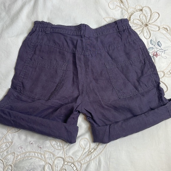 Mat de Misaine 100% linen drawstring pocketed cuff shorts - Picture 6 of 9